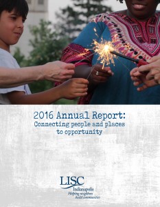 2016 Annual Report Cover - blue circles